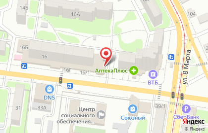 Дебют на Союзной улице на карте
