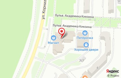 ТЦ Мегамарт, гипермаркет на улице Корнилова на карте