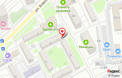 Киоск Хлеб из Корсаковки на улице Андрея Кушнира на карте