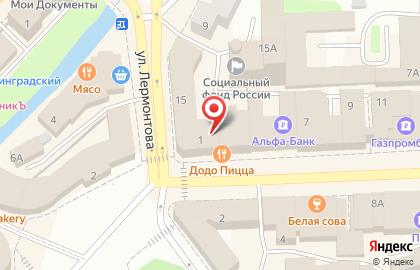 Сервис заказа такси Яндекс Go на улице Ленина на карте