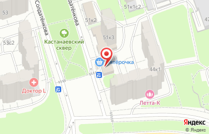 Супермаркет Пятёрочка в Москве на карте