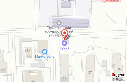Служба доставки еды Кухня на Первомайской улице на карте