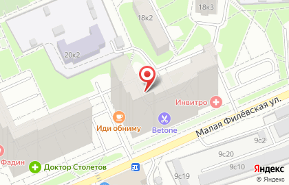 Киоск по продаже хлебобулочных изделий, район Фили-Давыдково на Пионерской на карте