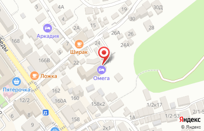 Гостиница Омега на улице Циолковского на карте