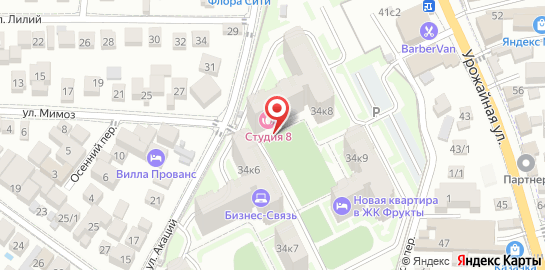 Студия тайского массажа Thai SPA на улице Белых Акаций на карте