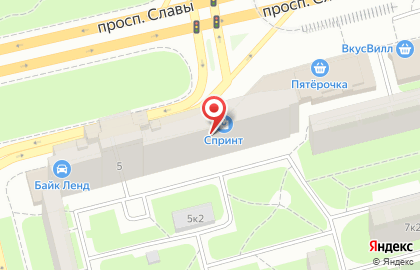 Магазин Спринт на проспекте Славы на карте