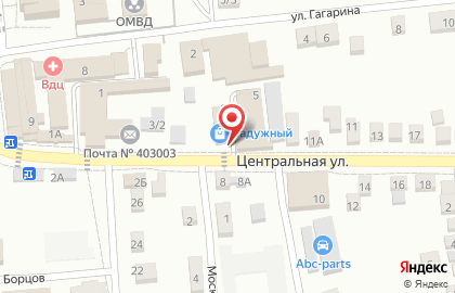 Магазин Камышинские Колбасы Соловьева на Центральной улице на карте