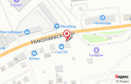 Газ сто на Николаевском шоссе на карте