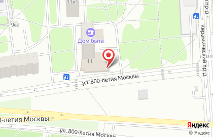 Супермаркет Billa на улице 800-летия Москвы на карте