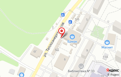 Киоск по продаже печатной продукции на улице Теплоэнергетиков на карте