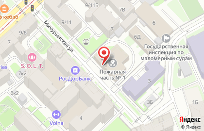 Первая пожарно-спасательная часть на карте