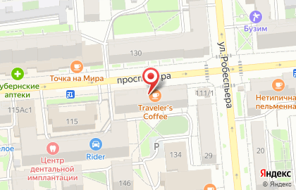 Кафе Traveler`s Coffee в Железнодорожном районе на карте