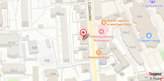 Косметология на улице Собинова на карте
