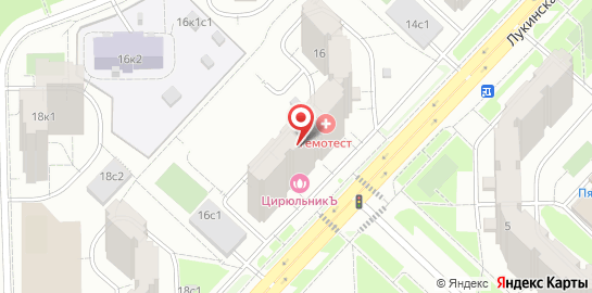 Лаборатория Гемотест на Лукинской улице на карте