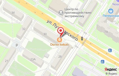 Киоск фастфудной продукции в Железнодорожном районе на карте