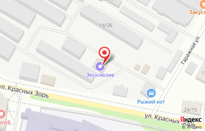 Производственная компания Эксклюзив на Гаражной улице на карте