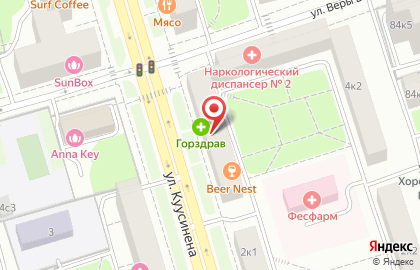 Магазин молочной продукции в Хорошёвском районе на карте