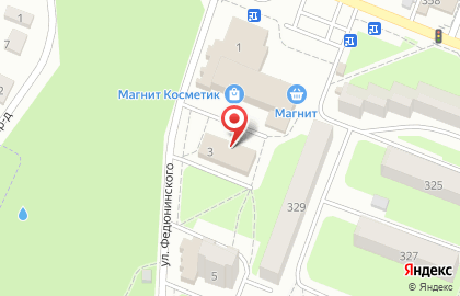 Многопрофильный магазин на улице Федюнинского на карте