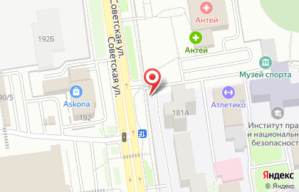 Автостоянка на Советской улице на карте