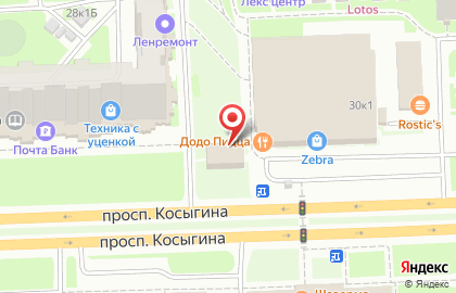 СаХарА на проспекте Косыгина на карте