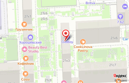 Барбершоп OldBoy на 3-й Хорошёвской улице на карте
