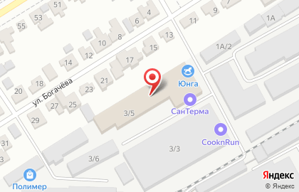 Магазин игрушек и спортивных товаров ЮНГА на улице Богачева на карте