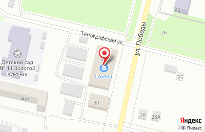 ТЦ Русь на Типографской улице на карте