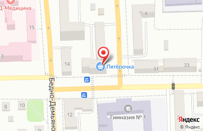 Супермаркет Пятерочка на улице Ленина на карте