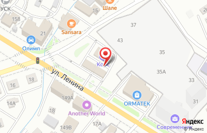 Автомойка Корс на улице Ленина на карте