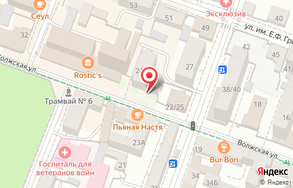 Заправка на Волжской улице на карте
