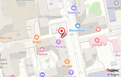 Караоке-бар Ля Мажор в Екатеринбурге на карте