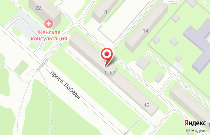 Супермаркет Магнит на проспекте Победы на карте