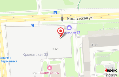 Дом вверх дном на Крылатской улице на карте
