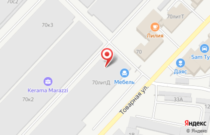 Мебельный салон Столплит на Товарной улице на карте