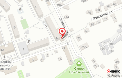 Супермаркет Магнит на Озёрной улице на карте