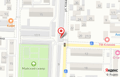 Шиномонтажная мастерская на улице Ковалева на карте