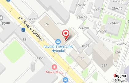 Элит-каскад на улице Клары Цеткин на карте