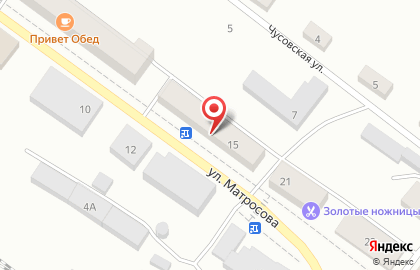 Почтовое отделение №203 на улице Матросова на карте