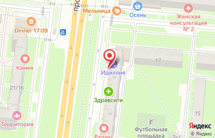 Парикмахерская Идиллия в Великом Новгороде на карте