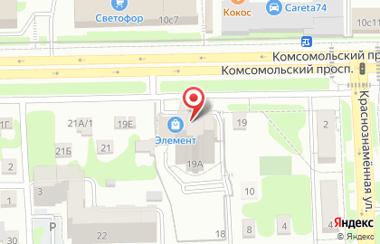 Супермаркет Магнит в Челябинске на карте