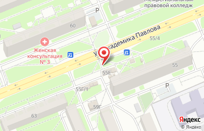 Магазин свежего мяса на ул. Академика Павлова, 55 на карте