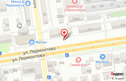 Магазин Профи на улице Лермонтова на карте