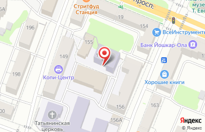 Поволжский государственный технологический университет на улице Волкова на карте