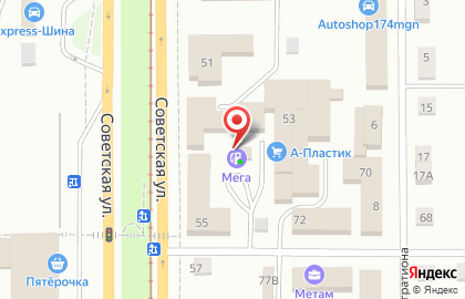 Mega на Советской улице на карте