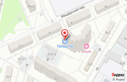 Продуктовый магазин в Москве на карте