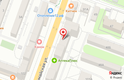 Первая коллегия адвокатов Республики Марий Эл на Первомайской улице на карте