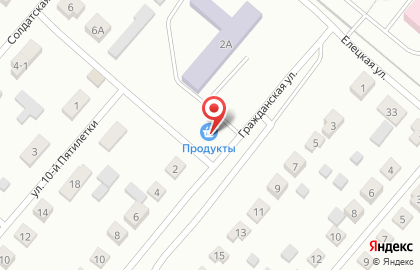 Продуктовый магазин Ларинский на карте