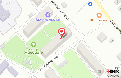 Библиотека №7 в переулке Жуковского на карте