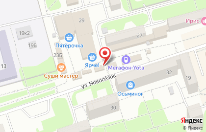 Магазин пиротехники Серпантин в Новоильинском районе на карте