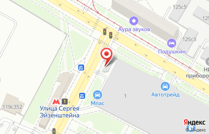 Автотрейд-М на улице Сергея Эйзенштейна на карте